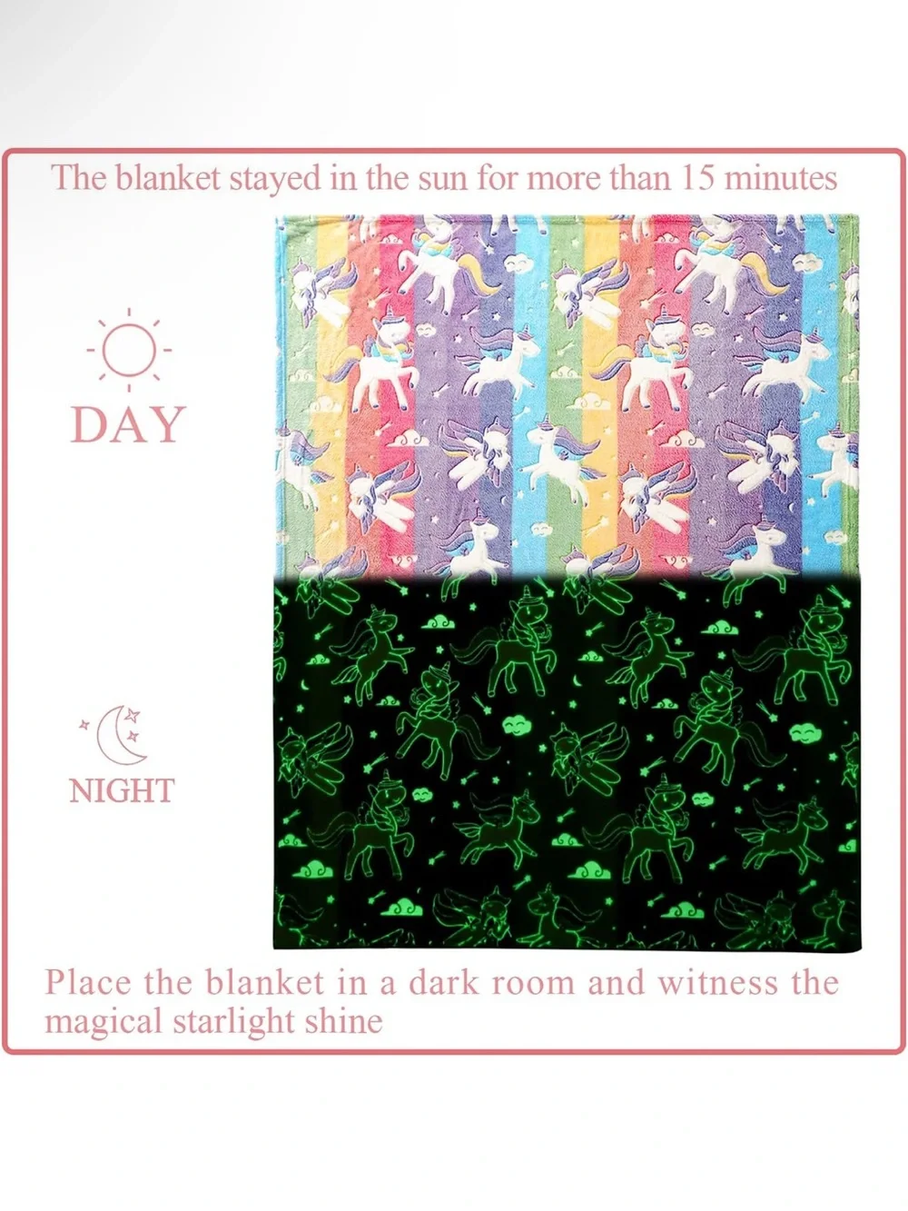 Glow in the Dark Unicorn Blanket LIFEYJ 50